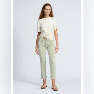 NWT $268 rag & bone Dre Low Rise Slim Boyfriend Jeans Size 25 (0-2) Eucalyptus